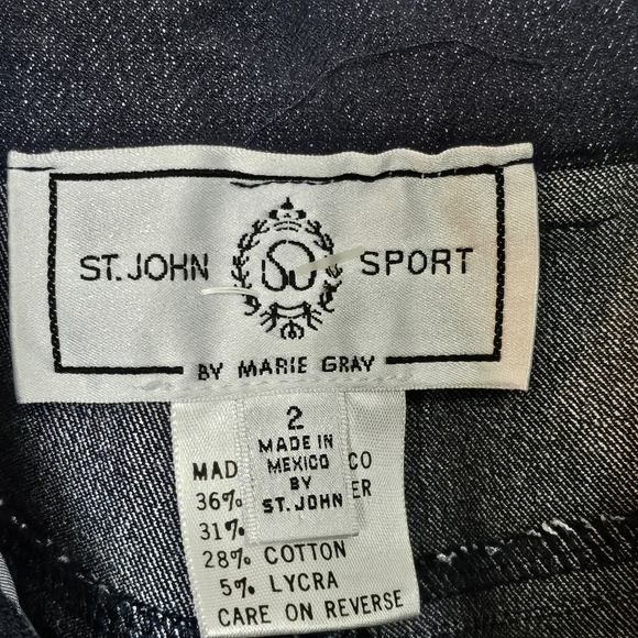 St John Sport By Marie Gray Deep Blue Wmns Sz 2 - Picture 11 of 12